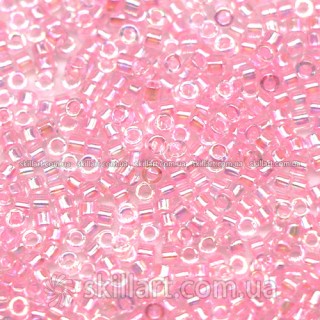 Бисер DB-71 Miyuki Delica Beads 11/0 (прозрачный радужный, розовый)